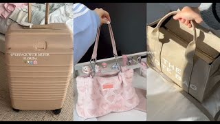 Satisfying Packing Sounds ASMR  TikTok Bag Packing Compilation  Aesthetically pleasing [upl. by Ahsiekal]