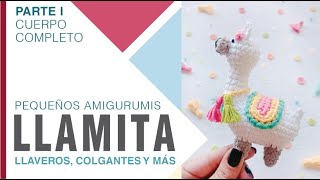 MINI LLAMA AMIGURUMI 🦙 Llamita a crochet para souvenirs y llaveros tejidos 🦙 PARTE I 🦙 [upl. by Endres]