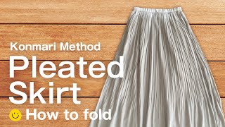 How to fold Pleated Skirt Konmari Method [upl. by Josi920]