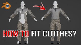 How To Pose Clothes In Different Characters  Blender Tutorial [upl. by Nylesoj]