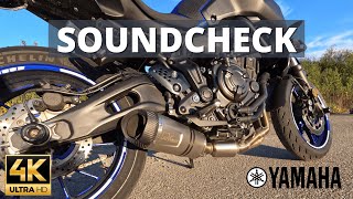 4K MT07 SOUNDCHECK  LeoVince Lv One Evo NO dB vs MODIFIED dB [upl. by Martinelli]