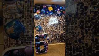 Space theme balloon decoration  themed birthday party ideas birthday party ideas shorts [upl. by Ettari]