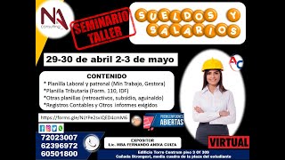 taller sueldos y salarios 2024 clase No 1 [upl. by Deonne152]