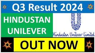 HINDUSTAN UNILEVER Q3 results 2024  HUL results today  HINDUSTAN UNILEVER Share News  HUL Share [upl. by Lounge]