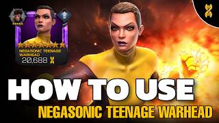 How To Use Negasonic Teenage Warhead Ultimate Guide amp Gameplay Tips  MCOC [upl. by Gytle705]