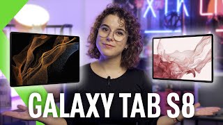 TODO SOBRE LAS NUEVAS SAMSUNG GALAXY TAB S8 S8 y S8 Ultra  ¡Más finas que nunca [upl. by Elimay]