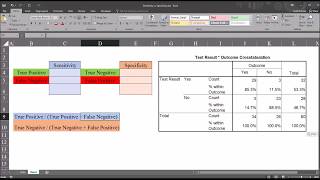 Calculating Sensitivity and Specificity in SPSS and Excel [upl. by Rimma958]