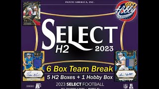 2023 Select Football H2  HOBBY 6 Box TEAM Break 1 eBay 092124 [upl. by Ecnerwaled]