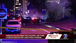 3 people including 2 children killed in downtown Omaha crash [upl. by Auohp]