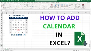 How to Insert a Calendar in Excel  Study with me [upl. by Erasme]