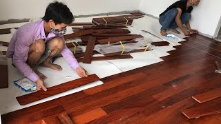 How To Install Hardwood Flooring Fast Excellent Bedroom With Milling Groove amp Ridge Hardwood Floors [upl. by Eidnalem]