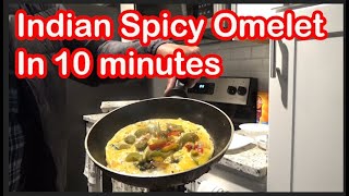 Indian Spicy Omelet in 10 minutes Dr Nik Nikam [upl. by Htidra]