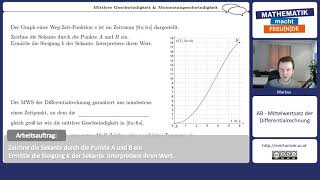 Mittlere Geschwindigkeit und Momentangeschwindigkeit [upl. by Cenac939]