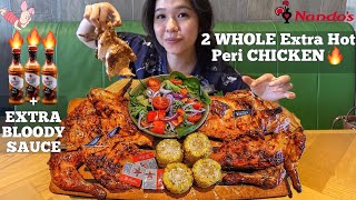 MUKBANG 2 EKOR AYAM SUPER PEDAS  NANDO’S 2 WHOLE PERI CHICKEN [upl. by Terrel382]