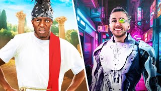 SIDEMEN 100000 ANCIENT VS FUTURISTIC HOLIDAY [upl. by Karlise]