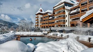 ALPINA GSTAAD ultraluxury hotel in the Swiss Alps winter wonderland [upl. by Theresina725]