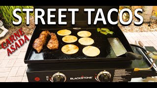 Street Tacos on the Blackstone Griddle  COOKING WITH BIG CAT 305 [upl. by Esyli885]