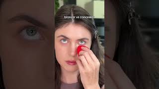 Bronzer vs concealer makeuptutorial makeup makeuptips [upl. by Airdnazxela125]