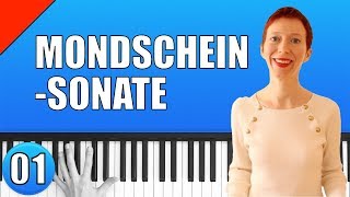 Mondscheinsonate  L van Beethoven  Piano Tutorial 1 [upl. by Casimire]