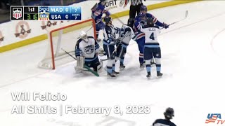 Will Felicio MAD4  All Shifts  Madison Capitols vs USNTDP U17 USHL  02 03 2023 [upl. by Domenech516]