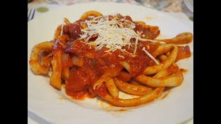 Bucatini con sugo di guanciale maccheroni al ferretto [upl. by Ariet]