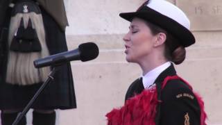 ‘Whakaaria Mai’ performed at the New Zealand Dawn Service for the Somme [upl. by Hansel]