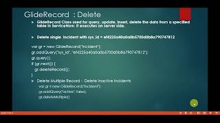 GlideRecord  Delete ServiceNow [upl. by Amitie]