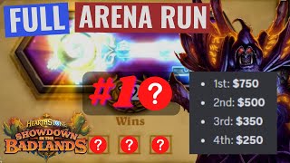 I Need 10 Wins with WARLOCK to Win 750  Hearthstone Arena Badlands [upl. by Aretahs679]