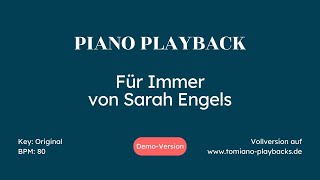 Für Immer Sarah Engels Pianp Playback Karaoke DEMOVersion [upl. by Ecilayram]