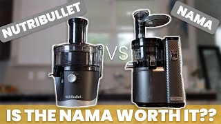 Nama Cold Press Juicer Vitality 5800 VS NutriBullet Centrifugal Juicer [upl. by Kress]