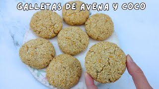 Como hacer GALLETAS DE AVENA Y COCO SALUDABLES Receta Facil [upl. by February]