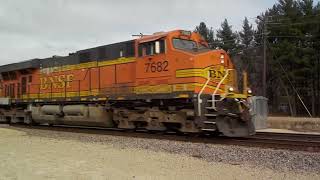 BNSF 7682 wHNTWTUL 112924 [upl. by Hallett]