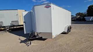 7x16 Cargo Mate Lee Enclosed Trailer [upl. by Ailefo185]