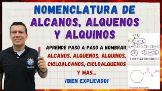 🏅COMO NOMBRAR NOMENCLATURA DE ALCANOS ALQUENOS ALQUINOS CICLOALCANOS CICLOALQUENOS DIENOS [upl. by Rubbico79]