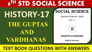 8TH STD SOCIAL SCIENCE 17The Guptas and Vardhanas [upl. by Anisamot939]