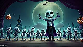 spooky scary skeletons dance  kids fun times  spooky skeletons songs  nursery rhymes amp kids songs [upl. by Aketahs]