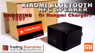 Xiaomi Wireless BluetoothNFC Speaker with LED Small Steel Gun  Hongmi Red Rice charger [upl. by Edme48]