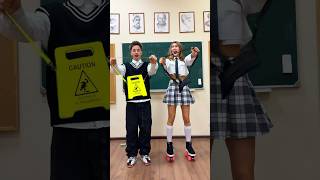 OMG😨 CAN YOU REPEAT THIS SCHOOL TRICK🤯🎒📚 shorts short [upl. by Yedrahs735]