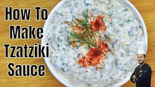 Tzatziki Sauce  Mediterranean Dip  Greek Garlic Yoghurt Recipe  Chef Saim Sarosh [upl. by Bonns]