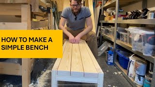 DIY Simple Easy Bench With 4x2 and 3x2 [upl. by Nosirrah]