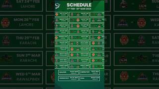 PSL 2024 Complete Schedule shorts psl2024 [upl. by Theona]