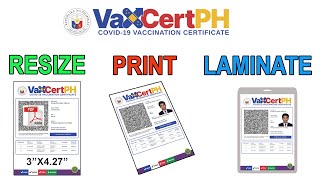 ANG TAMANG PAGCONVERT RESIZE PRINT amp LAMINATE NG VACCINATION CERTIFICATE [upl. by Ataga]