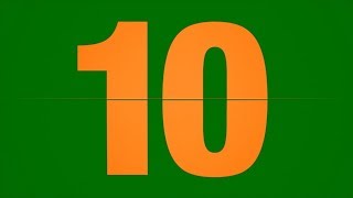 Countdown Green Screen 10 to 0 [upl. by Shoifet]