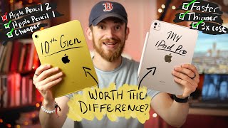 M4 iPad Pro vs iPad 10th Gen Student Review [upl. by Teodora]