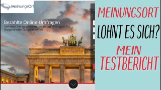 MeinungsOrtde Test Immer wieder Abbrüche wenige OnlineUmfragen [upl. by Onin]