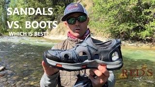 Wet Wading Sandals vs Boots  Footwear Thoughts for Summer Wading [upl. by Ytnom848]