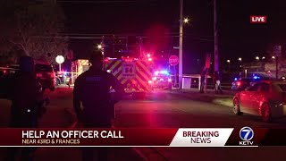 Omaha police respond to help an officer call [upl. by Irahs]