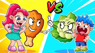 Song about Nutritious Food and Junk Food 🍔🍗🥦Healthy Eating Habits for Children  Kids Songs [upl. by Burwell324]