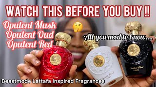 Beastmode Inspired Fragrances Lattafa Opulent Musk  Opulent Oud  Opulent Red  Fill up a room [upl. by Baalman]