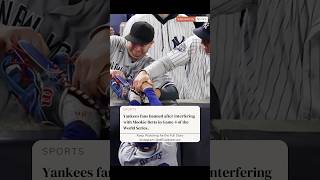 Yankees fans banned after interfering with Mookie Betts in Game 4 of the World Series [upl. by Kimmy]